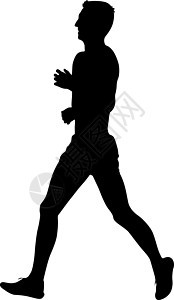 剪影 短跑运动员 它制作图案矢量图优胜者女士男人竞技竞赛跑步运动行动成人训练图片