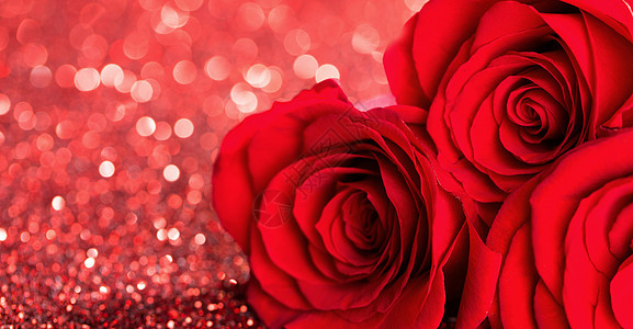 红玫瑰在闪光灯上婚礼花束庆典礼物玫瑰卡片背景图片