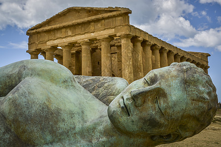 在神殿的西西里 和谐之前旅行考古学石头景点建筑学雕塑纪念碑天空文化历史性图片