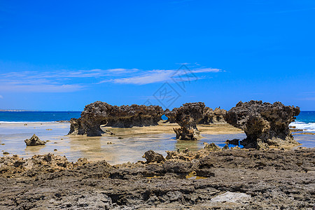 马达加斯加海滩岩石海景旅行晴天太阳海岸线处女场景异国海洋图片