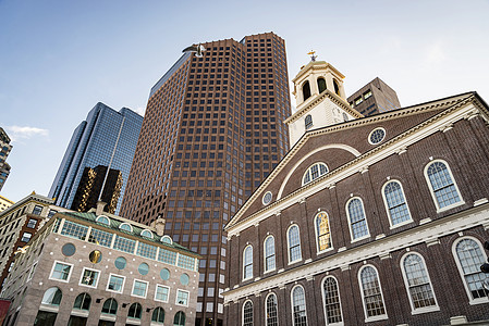 波士顿市天际风景建筑广场蓝色天空旅游旅行建筑学市中心城市图片