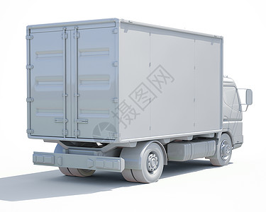 3 d 白色运送卡车图标仓库服务快递货物商用车车辆运输车船运货运技术图片