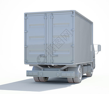 3 d 白色运送卡车图标货车快递多功能运输技术送货货运服务包裹仓库图片