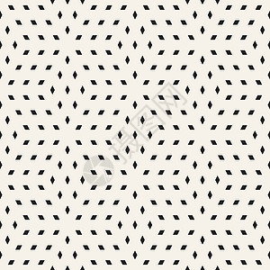 立方网格平铺无尽的时尚纹理 矢量无缝黑白花纹打印几何菱形马赛克正方形创造力装饰立方体多边形黑色图片