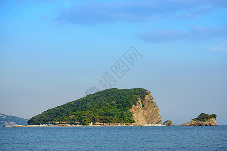 布德瓦著名的斯韦蒂尼古拉岛 黑山 亚得里亚海 欧洲海滩地标天空假期海岸线旅游海岸蓝色海景旅行图片