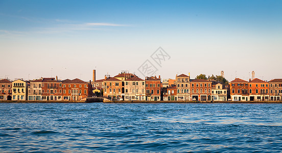扎泰德的威尼斯河滨历史天空景观旅行运河天际蓝色城市全景阳光图片