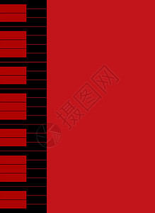 红钢琴键背景音乐插图红色键盘黑色背景图片