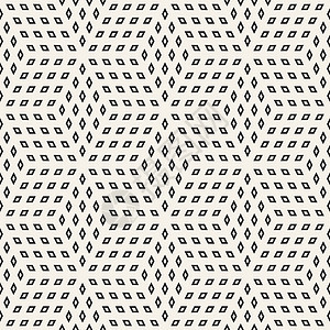 立方网格平铺无尽的时尚纹理 矢量无缝黑白花纹条纹创造力黑色对称装饰品几何几何学插图马赛克白色图片