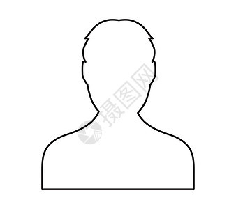 线性人头像办公室社区互联网男人头发界面用户顾问服务插图背景图片