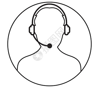 呼叫中心人 Ico助手电话技术插图用户操作员推销顾问电脑服务台图片