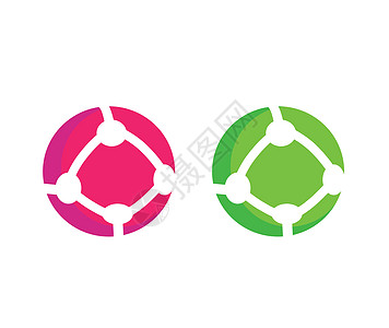 圆形通信图标 Se营销插图艺术原子互联网三角形网格粒子范围项目图片