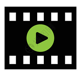 视频播放图标黑色屏幕娱乐阴影框架磁带绿色摄影幻灯片边缘图片