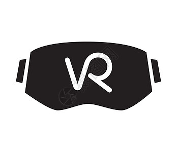 3D VR Logo 和 Eyewea屏幕广告娱乐贴纸耳机机构身份营销网络技术图片