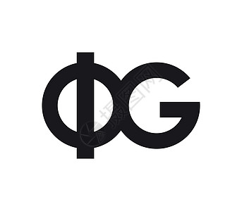 Phi 和 G 标志设计品牌比率公司作品身份字母字体拉丁艺术符号图片