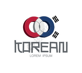 韩国标志概念标识链接旗帜圆形圆圈卡片字体合作社字母品牌图片