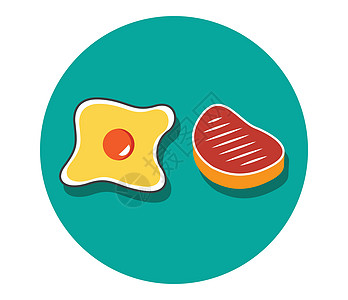 蛋白质概念它制作图案橙子早餐烹饪餐厅牛扒插图卡通片食物饮食投标图片