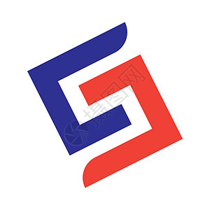 美国身份几何 S 日志商业品牌信件书法推广字体标签营销蓝色机构插画