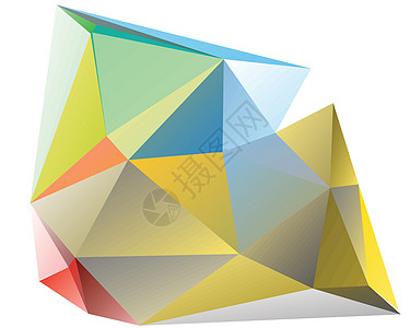 多边形抽象背景蓝色广告海报几何长方形艺术品潮人打印几何学玻璃图片