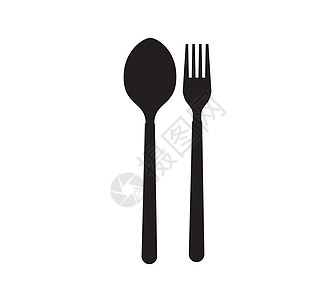 勺子和叉子图标盘子刀具餐具插图咖啡店菜单食物工具银器法庭图片