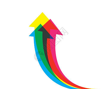 彩色箭头 U印刷厂商业房子报告速度体积青色金融市场生长图片