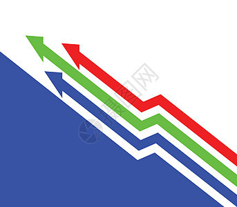 RGB 箭头 U蓝色横幅绿色利润市场红色速度生长报告金融图片