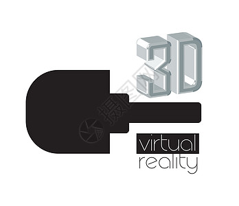 3D VR Logo 和 Eyewea身份字体营销广告虚拟现实网络耳机标签贴纸机构图片