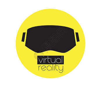 3D VR Logo 和 Eyewea公司标签营销展示字母工具虚拟现实机构用户界面图片