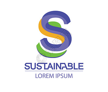 可持续标志设计推广身份回收生长字体营销字母环境公司标签背景图片