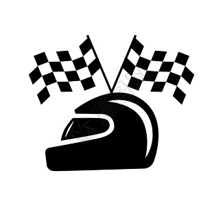 方格旗和头盔发动机越野汽车速度精加工赛车手标识优胜者摩托车胜利图片