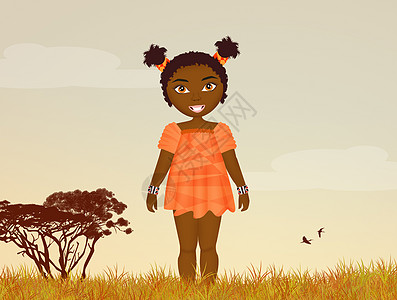 非洲地貌的非洲黑人婴儿图片