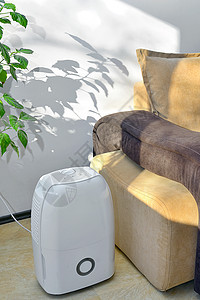 从空气中抽取的可移动脱湿器混合水按钮电子产品气候房子湿度护发素冷却器加热温度通风图片