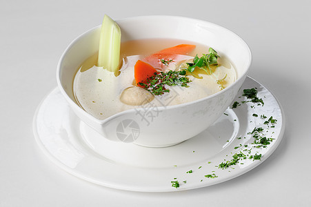 用火鸡肉丸 土豆和蔬菜做汤 有选择性的焦点盘子食物饮食香菜厨房美食烹饪勺子午餐营养图片
