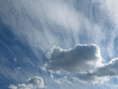 云在天空中白色蓝色天气图片