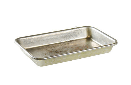 锈烘烤盘矩形托盘白色平底锅炊具金属厨具图片