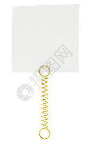 带金属弹簧的白纸纸笔记板发条3d公告螺旋讯息减震器力量空白记事本震惊图片