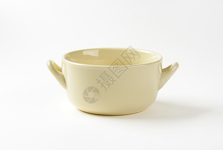 Beige 双手汤碗圆形把手盘子制品炊具陶器餐具陶瓷菜盘汤碗图片