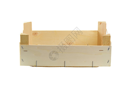 空木制纸箱水果箱贮存盒子白色背景图片