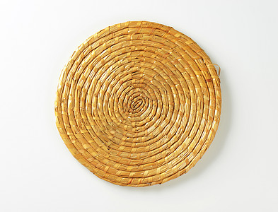 圆环整件草铺垫手工稻草工艺乡村设计高架餐垫圆形图片