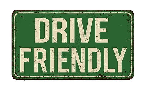 驾驶友好的老式金属标志事故海报招牌控制板汽车木板搪瓷准则危险插图图片