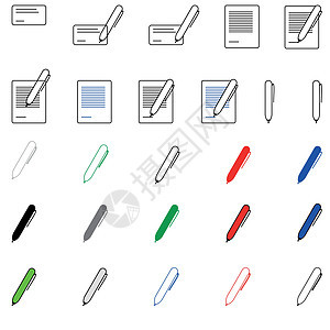 笔和纸-图标集图片