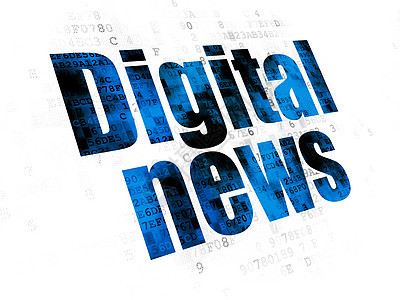 数字背景上的新闻概念数字新闻软件文章屏幕蓝色出版物杂志报纸展示技术互联网图片