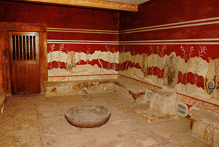 克诺索斯宫内房间的一部分图片