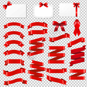 红丝带收藏背景旗帜图标边框插图网络模板礼物带状蝴蝶结图片