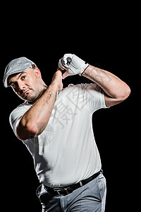 高尔夫球手的肖像拍摄运动员背景运动活力竞赛娱乐男人高尔夫球男性爱好图片