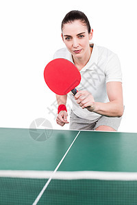女性运动员打乒乓球能力球拍成就身体奉献乒乓运动服体力竞赛活动图片