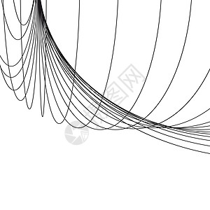 抽象的几何背景 曲线在透视中发散细线图片