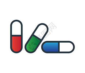 药物胶囊图标设计科学化学药店治愈抗生素治疗诊所援助插图药品图片