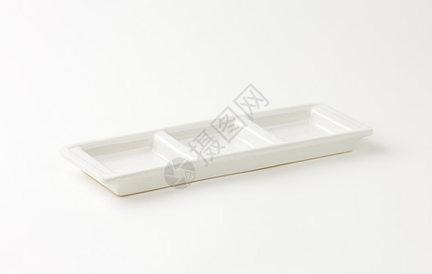 分层酱或酱盘陶瓷餐具菜盘矩形陶器白色制品盘子图片