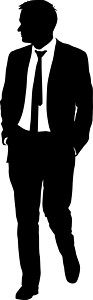 在白色背景上打领带的西装剪影商务人士 它制作图案矢量用户男人人士办公室插图员工经理衣服夹克工人图片