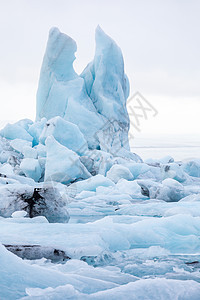 冰岛Jokulsarlon环礁湖冰山反射旅游旅行风景环境天空全景冰帽冰川图片